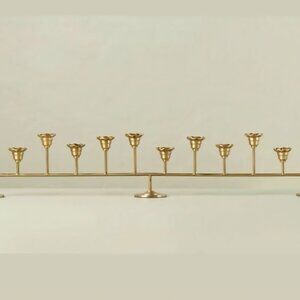 Scalloped Brass 12ct Taper Candelabra Antique Finish - Hearth & Hand™ Home Decor
